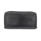 Chanel Wallet Caviar Leather Black Silver Zip Around Logo Adult — view 2
