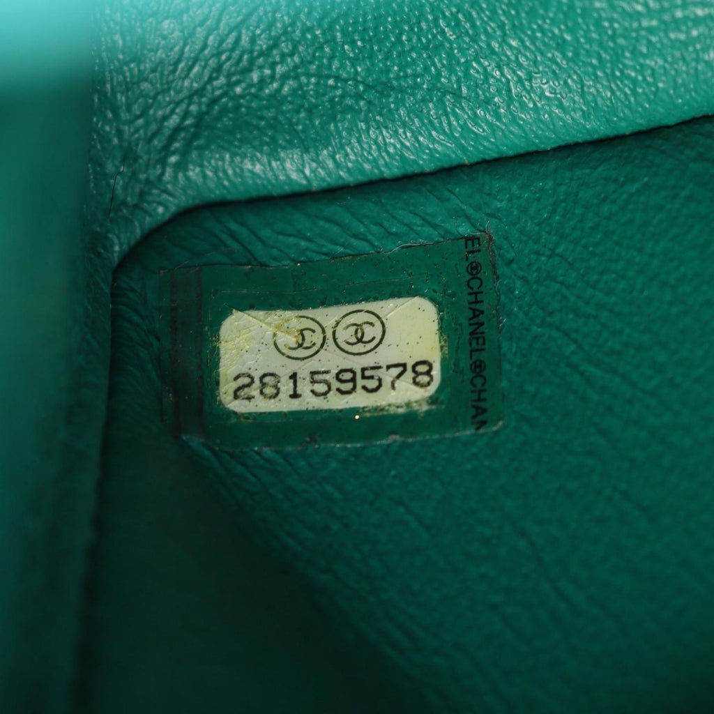 Chanel Shoulder Bag 2.55 Green Calf Mini Quilted Chain — view 5