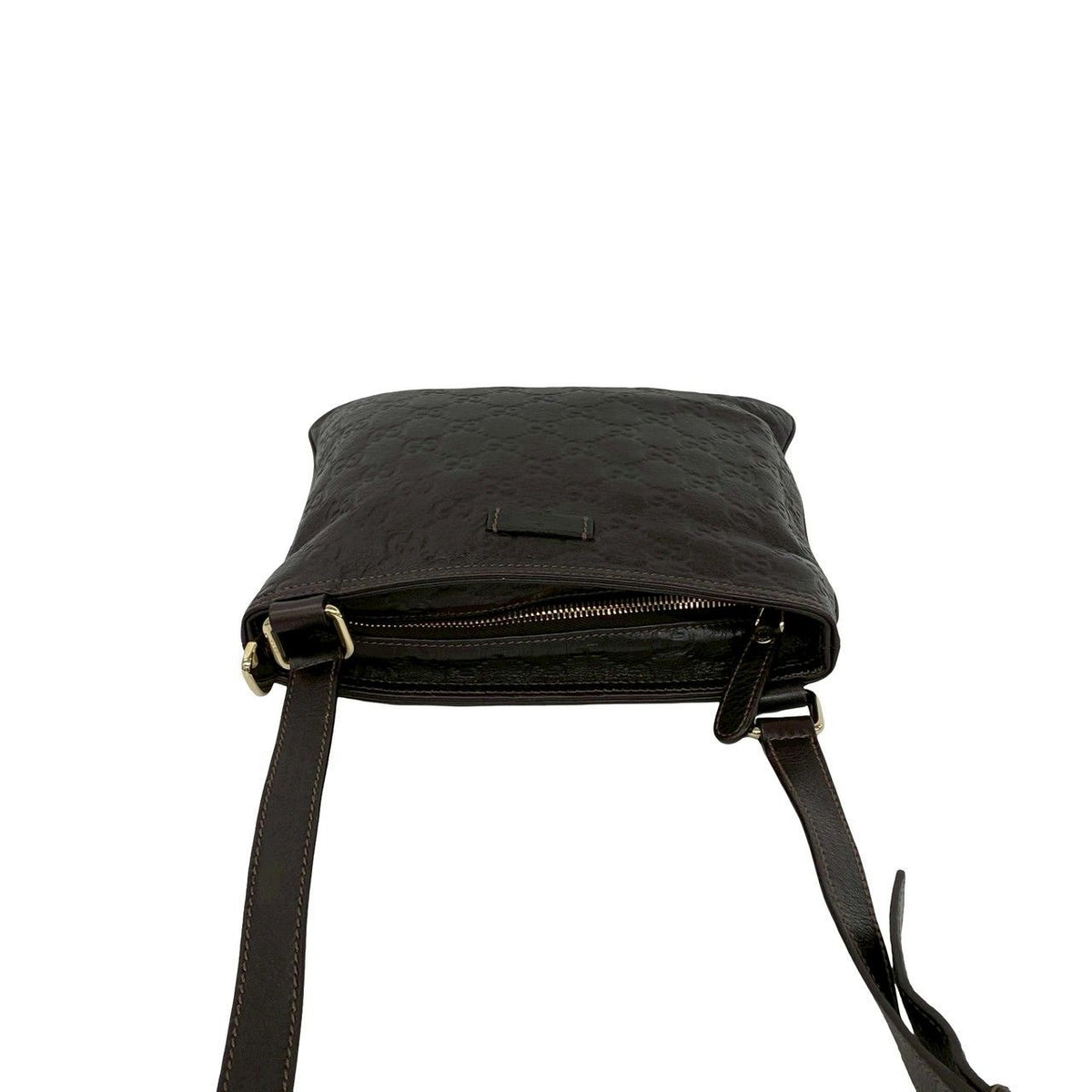 Gucci Guccissima GG Patter Leather Mini Shoulder Bag Pochette Crossbody Dark — view 4