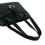 Dior Vintage Logo Leather Tote Mini Boston Bag Black — view 4