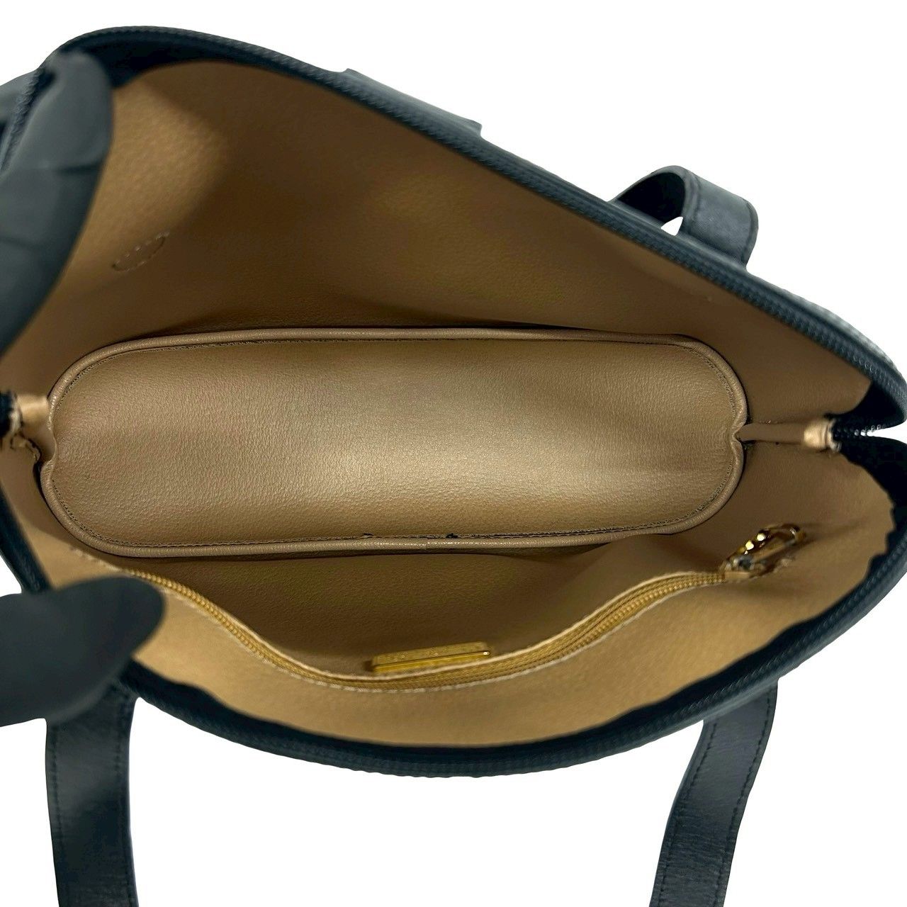 Dior Vintage Logo Leather Tote Mini Boston Bag Black — view 9