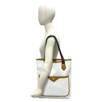 Gucci Vintage Sherry Line Plus Logo Leather Tote White — view 2