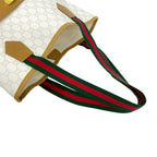 Gucci Vintage Sherry Line Plus Logo Leather Tote White — view 4