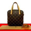 Louis Vuitton Spontini Monogram Pattern Leather 2-Way Shoulder Bag Brown
