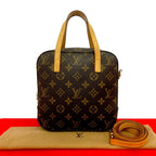 Louis Vuitton Spontini Monogram Pattern Leather 2-Way Shoulder Bag Brown