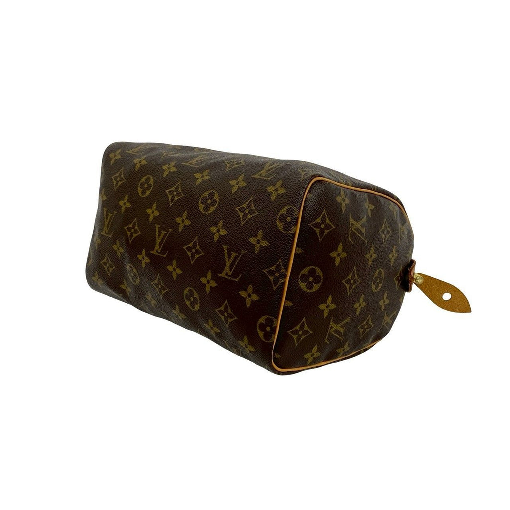 Louis Vuitton Speedy 25 Vintage Monogram Leather Mini Boston Bag Brown — view 8
