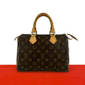 Louis Vuitton Speedy 25 Monogram Pattern Leather Mini Boston Bag Brown
