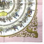 Hermes Carre 90 Silk Scarf Walk Long Chien Promenade Longchamps Pink — view 2