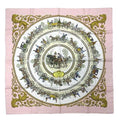 Hermes Carre 90 Silk Scarf Walk Long Chien Promenade Longchamps Pink