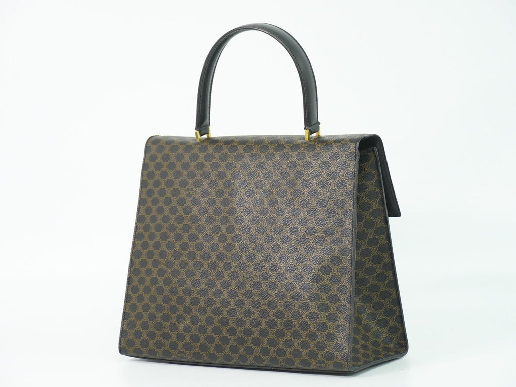 Celine Macadam Handbag Black Brown Bag — view 2