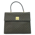 Celine Macadam Handbag Black Brown Bag