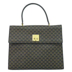 Celine Macadam Handbag Black Brown Bag