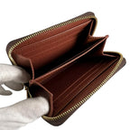 Louis Vuitton Monogram Coin Case Zippy Purse Brown — view 9