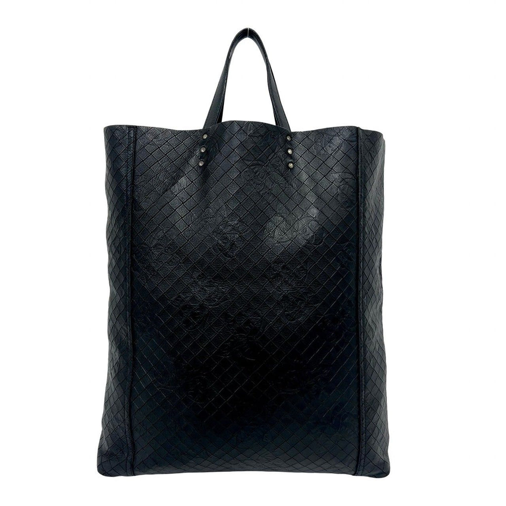 Bottega Veneta Intreccio Butterfly Leather Tote Black — view 3