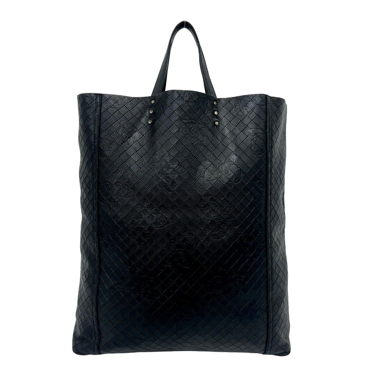 Bottega Veneta Intreccio Butterfly Leather Tote Black — view 3