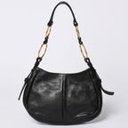 Saint Laurent Handbag Gold Ring Leather Black — view 2