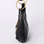 Saint Laurent Handbag Gold Ring Leather Black — view 4
