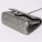 Chanel 2.55 Double Flap Chain Shoulder Bag Vintage Calfskin Metallic Green — view 7