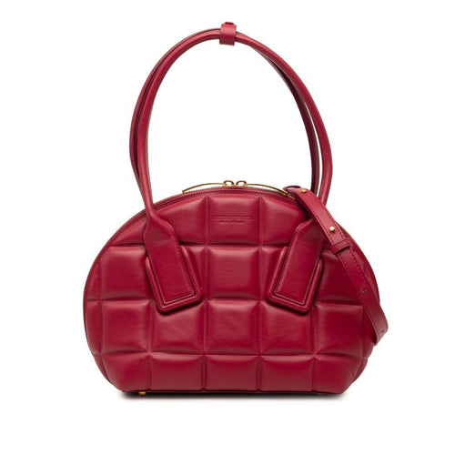 Bottega Veneta the Swoop 2-Way Shoulder Bag Red Leather