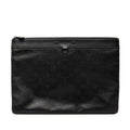 Louis Vuitton Monogram Shadow Pochette Discovery Clutch Noir Black Leather