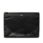 Louis Vuitton Monogram Shadow Pochette Discovery Clutch Noir Black Leather