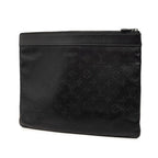 Louis Vuitton Monogram Shadow Pochette Discovery Clutch Noir Black Leather — view 2