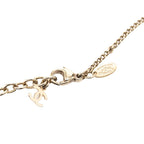 Chanel CC Logo Necklace Dome 09c Champagne Gold Plated Rhinestone — view 4