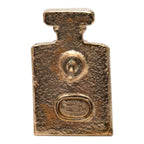 Chanel Perfume Bottle Stud Earrings Gold Plated — view 3