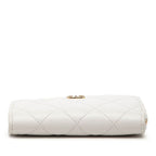 Chanel CC Logo Quilted Card Case Coin Gray Caviar Leather — view 3