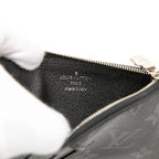 Louis Vuitton Monogram Eclipse Coin Card Holder Case Fragment Black Leather — view 5