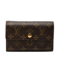 Louis Vuitton Monogram Portefeuille Alexandra Trifold Wallet Brown Leather