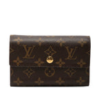 Louis Vuitton Monogram Portefeuille Alexandra Trifold Wallet Brown Leather
