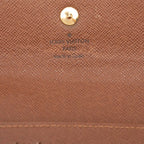 Louis Vuitton Monogram Portefeuille Alexandra Trifold Wallet Brown Leather — view 6