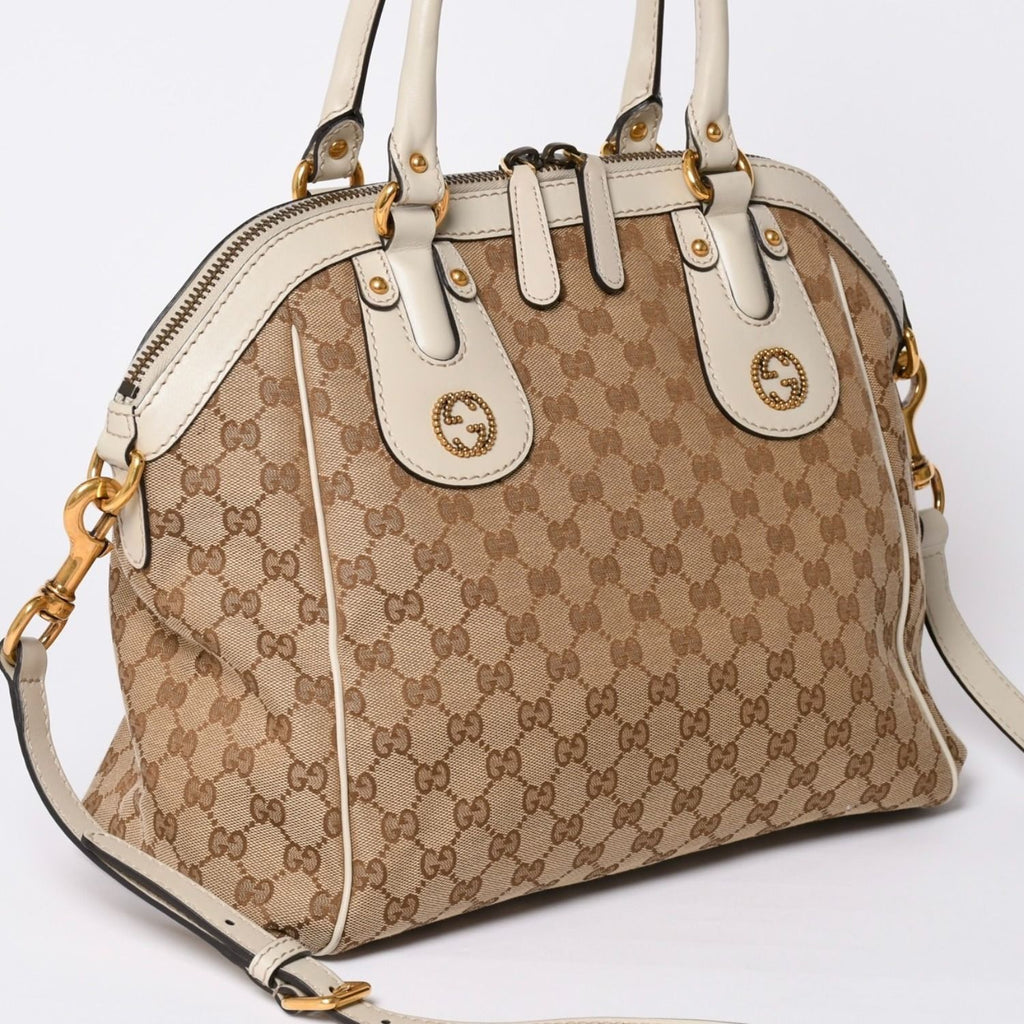 Gucci Hand Shoulder Bag GG Canvas Brown — view 3