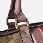 Gucci Shoulder Bag GG Canvas Leather Beige Gray Purple — view 4