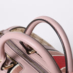Gucci Shoulder Bag GG Canvas Leather Beige Gray Purple — view 6