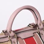 Gucci Shoulder Bag GG Canvas Leather Beige Gray Purple — view 5