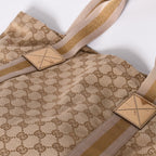 Gucci Tote Bag GG Canvas Beige Brown Gold — view 8