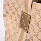 Gucci Tote Bag GG Canvas Beige Brown Gold — view 5