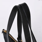 Gucci Abbey Line GG Canvas Tote Black Handbag D Ring Leather Gold — view 6