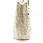 Fendi Zucchino Tote Leather Ivory — view 3