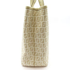 Fendi Zucchino Tote Leather Ivory — view 5