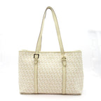 Fendi Zucchino Tote Leather Ivory