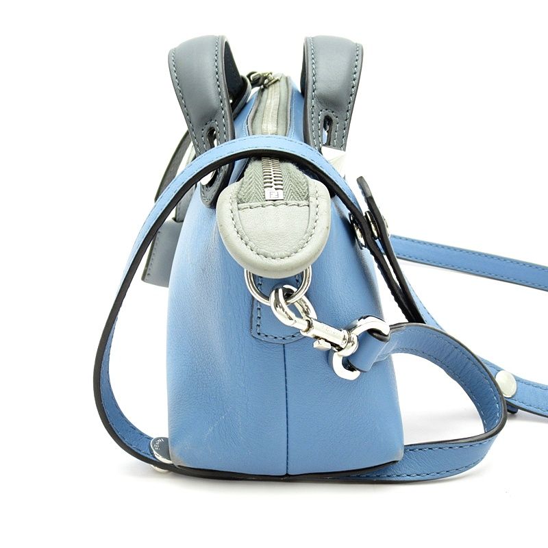 Fendi Mini by the Way Calf Shoulder Bag Blue Gray — view 3
