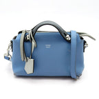 Fendi Mini by the Way Calf Shoulder Bag Blue Gray