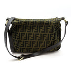 Fendi Zucca Shoulder Bag Canvas Leather Brown — view 4
