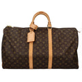 Louis Vuitton Keepall 55 Monogram Boston Bag Brown