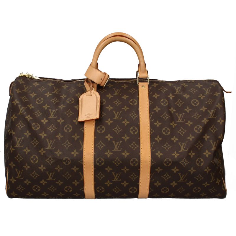 Louis Vuitton Keepall 55 Monogram Boston Bag Brown