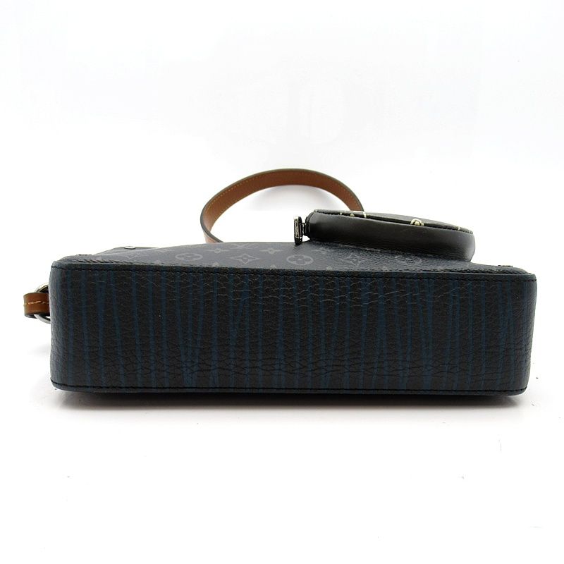 Louis Vuitton Volga on Strap Monogram Eclipse Shoulder Bag Black — view 6