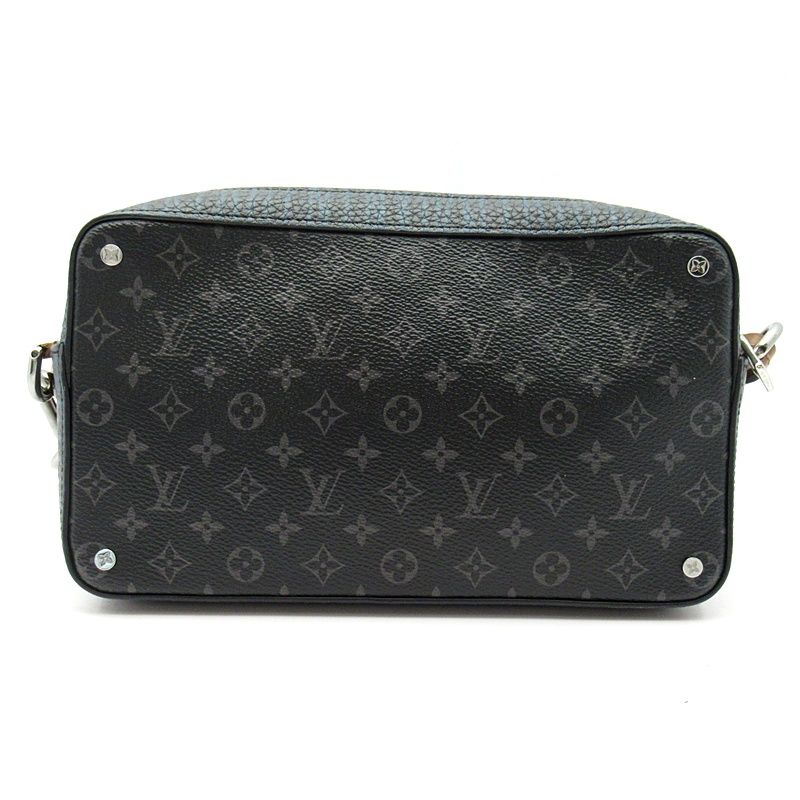 Louis Vuitton Volga on Strap Monogram Eclipse Shoulder Bag Black — view 4